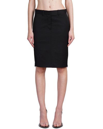 Helmut Lang Side Split Mini Skirt - Black