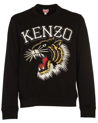 KENZO Varsity Tiger Crewneck Sweatshirt - Black