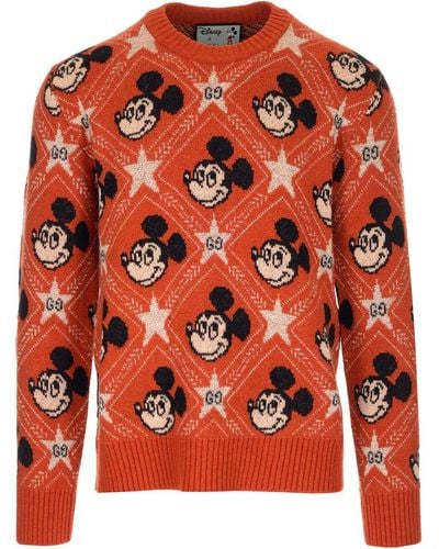 Gucci X Disney GG Mickey Mouse Sweater - Orange