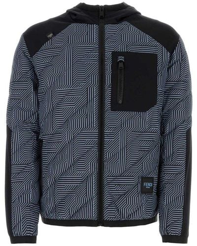 Fendi Jacket With Logo - Blue