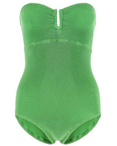 Reina Olga Lasciura Crinklle Sleeveless Swimsuit - Green
