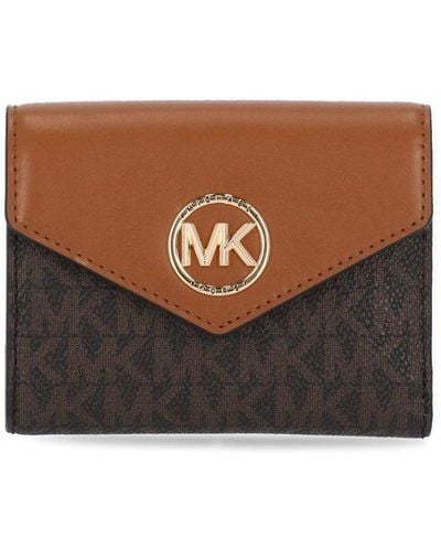 MICHAEL Michael Kors Carmen Tri-fold Medium Wallet - Brown