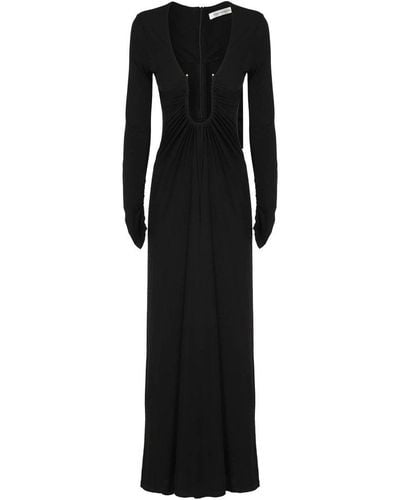 Christopher Esber Arced Palm Maxi Dress - Black