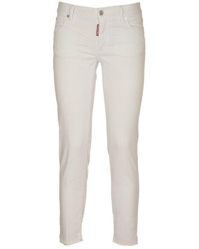DSquared² Logo-patch Skinny Jeans - White