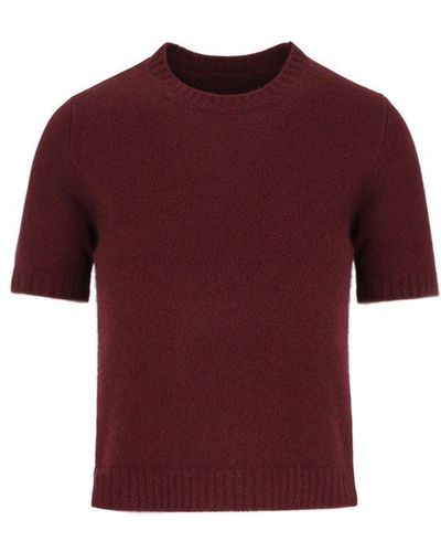 Maison Margiela Crewneck Knitted Top - Red