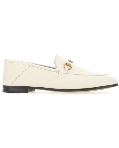 Gucci Brixton Horsebit Loafers - White