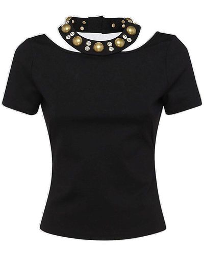 Area Black Collar T-shirt