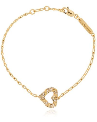 Lanvin Heart Shape Pendant Bracelet - Metallic