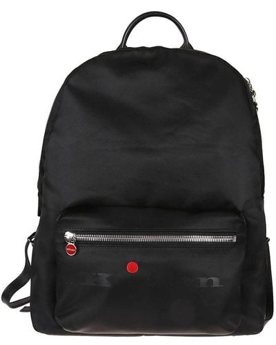 Kiton Logo-printed Zipped Backpack - Black