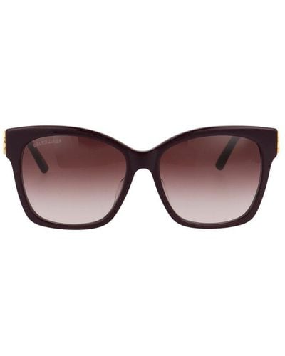 Balenciaga Dynasty Square Frame Sunglasses - Brown