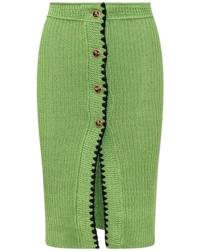 Cormio Laura Knitted Longuette Skirt - Green