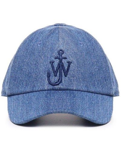 JW Anderson Logo Embroidered Baseball Cap - Blue