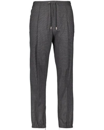 Dior Homme Drawstring Straight-cut Pants - Gray