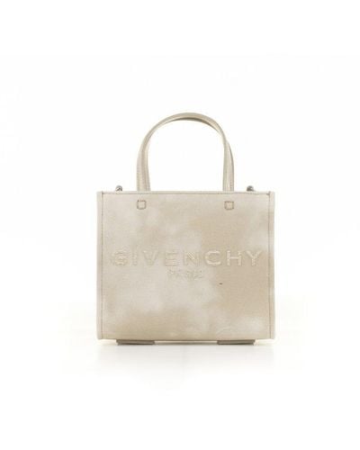 Givenchy Mini Logo Embroidered Tote Bag - White