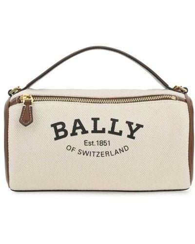 Bally Logo Printed Zipped Tote Bag - Metallic