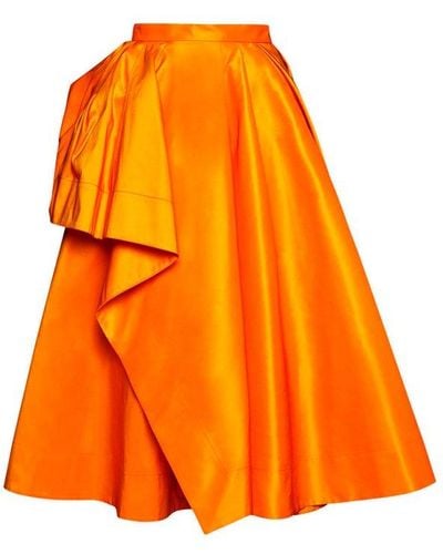 Alexander McQueen A-line Midi Skirt - Orange