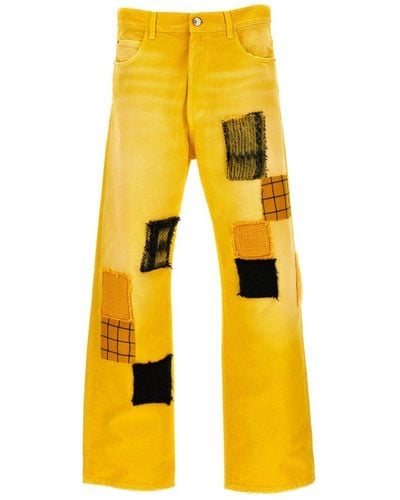 Marni Patch Jeans - Yellow