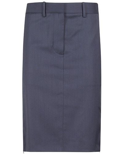Helmut Lang Side Split Mini Skirt - Blue