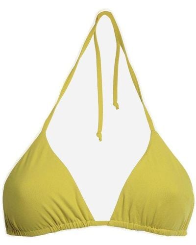 Fisico Triangle-cup Halterneck Bikini Top - Yellow