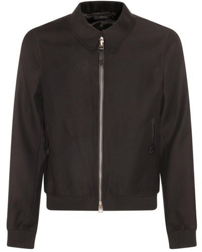 Tom Ford Poplin Zipped Shirt Jacket - Black