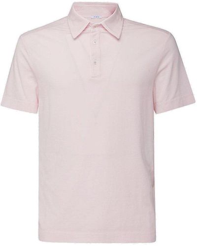 Malo Basic Straight Hem Polo Shirt - Pink