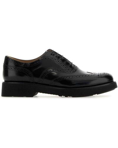 Church's Round-toe Lacve-up Shoes - Black