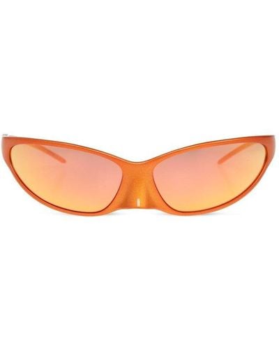 Balenciaga Eyewear Wrap-around Sunglasses - Orange