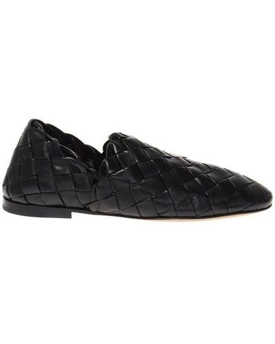 Bottega Veneta The Slipper Intrecciato Leather Loafers - Black