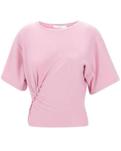 IRO Alizee Braid Detailed T-shirt - Pink