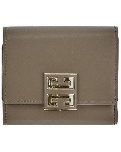 Givenchy 4g Plaque Trifold Wallet - Brown