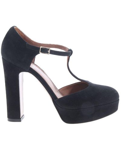 L'Autre Chose D'orsay T-bar Platform Court Shoes - Black