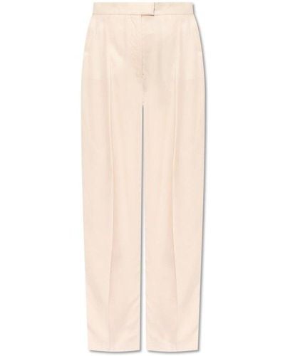 Alexander McQueen Pleat-front Trousers, - White