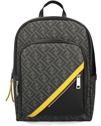 Fendi Ff Fabric Backpack - Grey