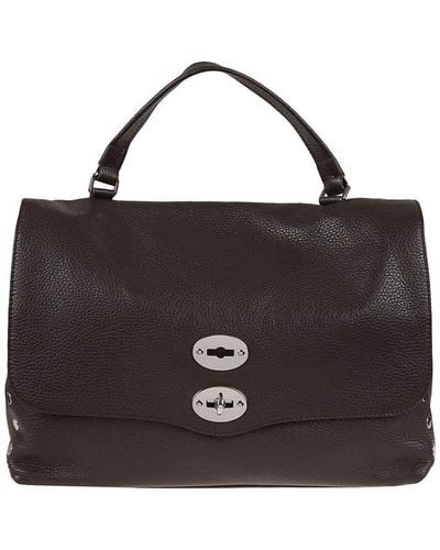 Zanellato Postina Studded Top Handle Bag - Black