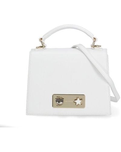 Chiara Ferragni Eye Star Lock Handbag - White