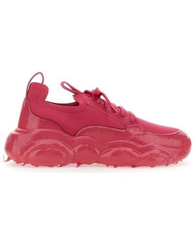 Moschino Lace-up Sneakers - Red