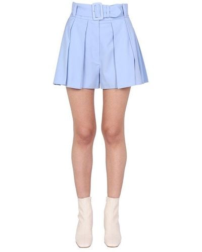 Patou Belted Shorts - Blue