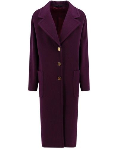 Tagliatore Christie Single-breasted Coat - Purple