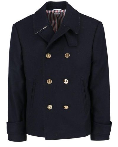 Thom Browne Double-breasted Jacket - Blue