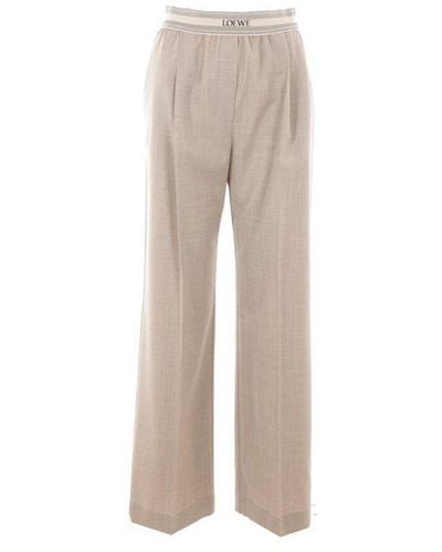 Loewe Straight-leg Tailored Pants - Natural