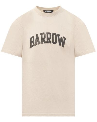 Barrow Logo-printed Crewneck T-shirt - Natural