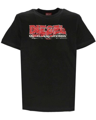 DIESEL 't-diegor' T-shirt With Logo, - Black