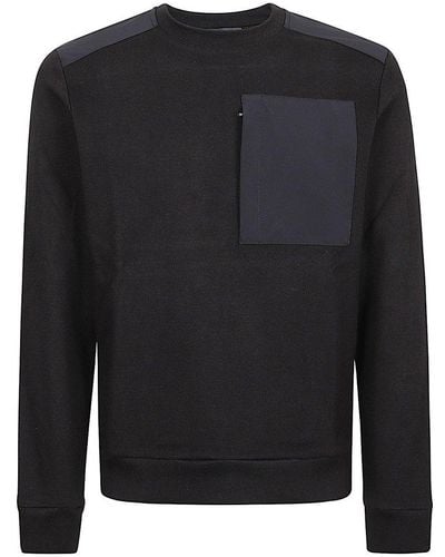 Paul & Shark Supersoft Pocket-detailed Crewneck Sweatshirt - Black