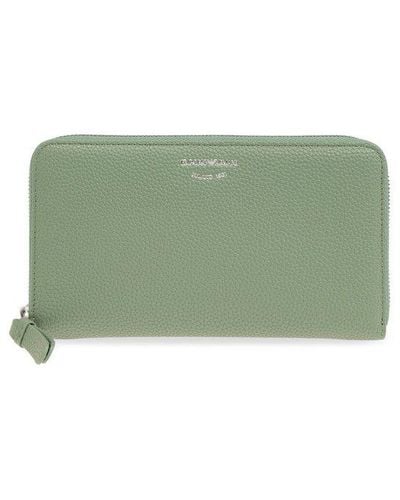 Emporio Armani Wallet With Logo, - Green
