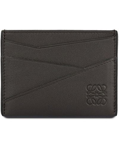 Loewe Logo Embossed Card Holder - Black