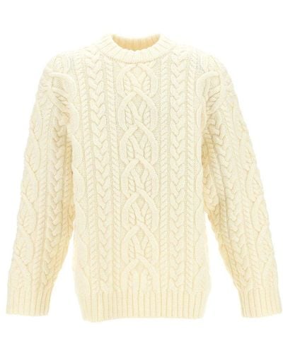 Dries Van Noten Napoleon Oversized Knitted Sweater - White