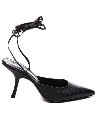 BY FAR Pointed Toe Slingback Pumps - Black