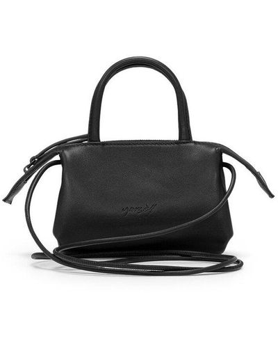 Marsèll Logo Embossed Zipped Tote Bag - Black