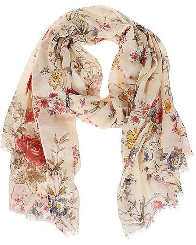 Weekend by Maxmara All-over Floral Patterned Stole - Natural