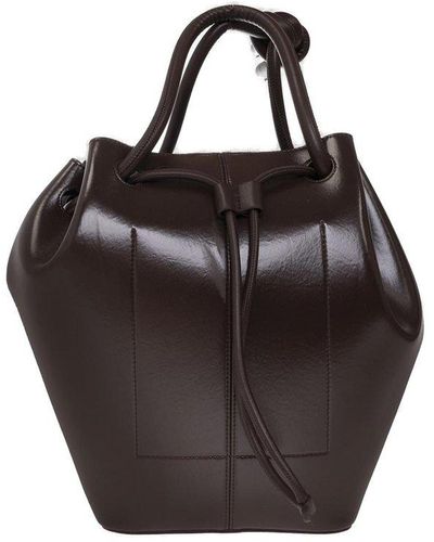 Nanushka 'elongated Medium' Bucket Shoulder Bag - Black